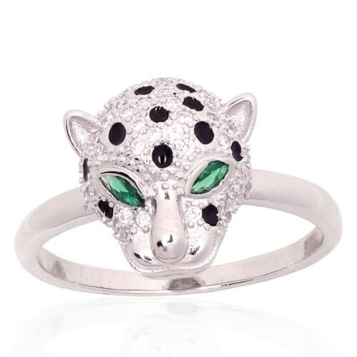 Silver ring with Zirkons , Jewelery enamel