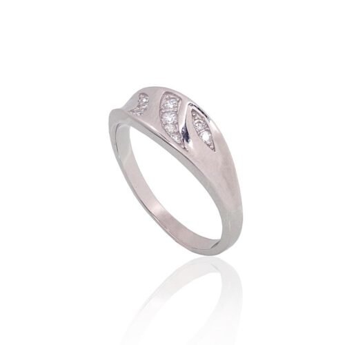 Alternative view of Silver ring with Zirkons