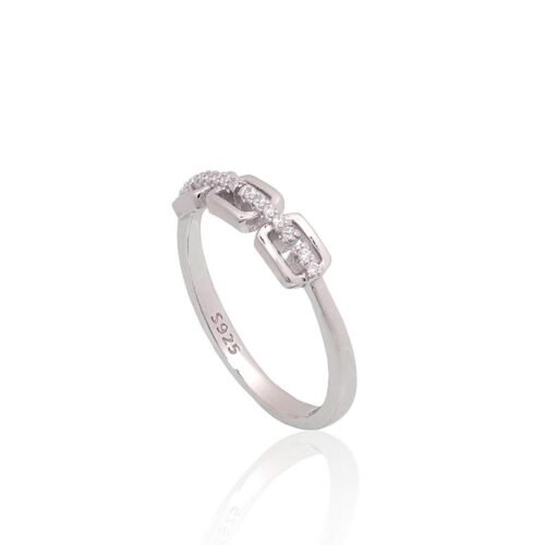 Alternative view of Silver ring with Zirkons