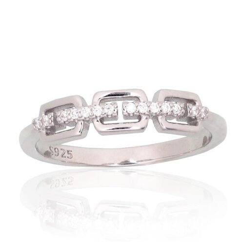 Silver ring with Zirkons