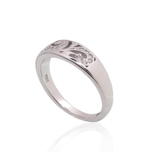 Alternative view of Silver ring with Zirkons