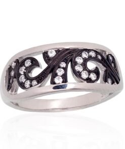 Silver ring with Zirkons