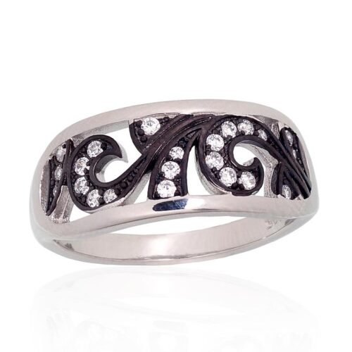 Silver ring with Zirkons
