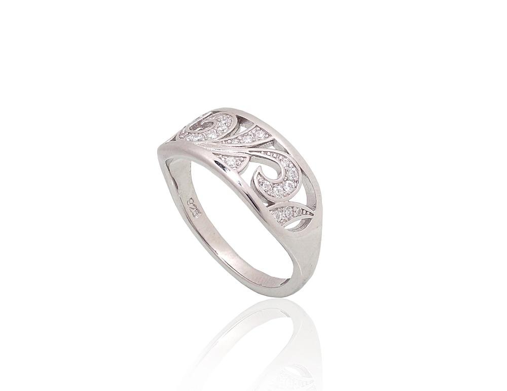 Silver ring with Zirkons - Image 2