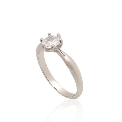 Alternative view of Silver ring with Zirkons