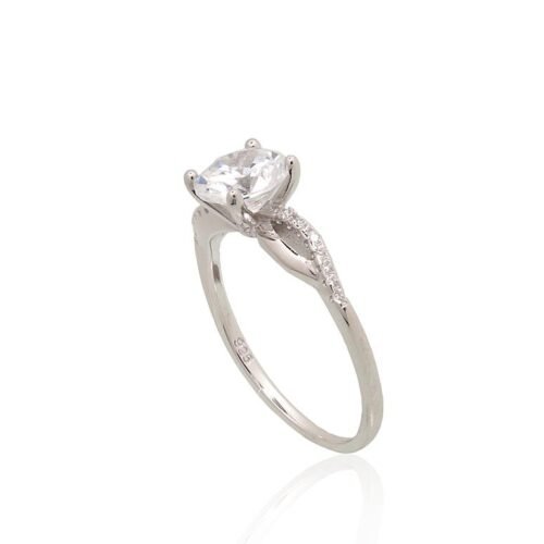 Alternative view of Silver ring with Zirkons