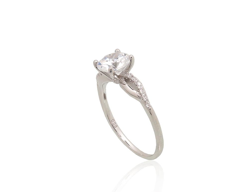 Silver ring with Zirkons - Image 2