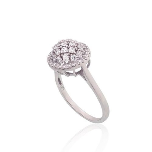 Alternative view of Silver ring with Zirkons