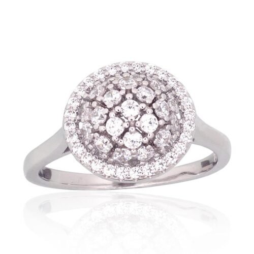 Silver ring with Zirkons