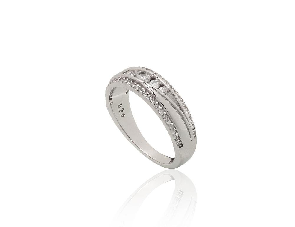 Silver ring with Zirkons - Image 2