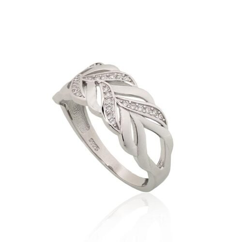 Alternative view of Silver ring with Zirkons