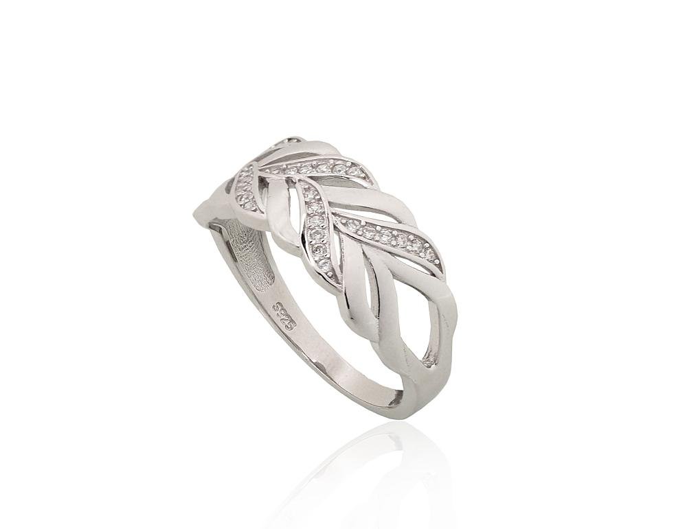 Silver ring with Zirkons - Image 2