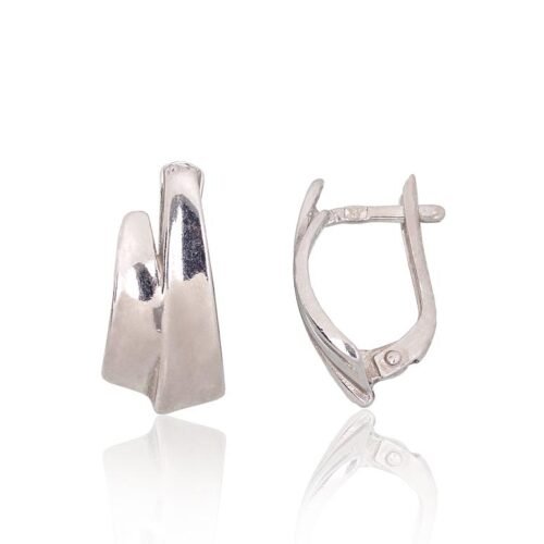 Silver earrings with 'english' lock