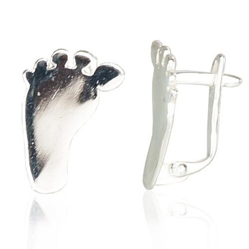 Silver earrings with 'english' lock