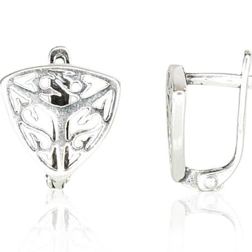 Silver earrings with 'english' lock