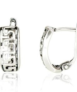 Silver earrings with 'english' lock