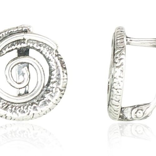 Silver earrings with 'english' lock