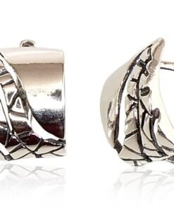 Silver earrings with 'english' lock