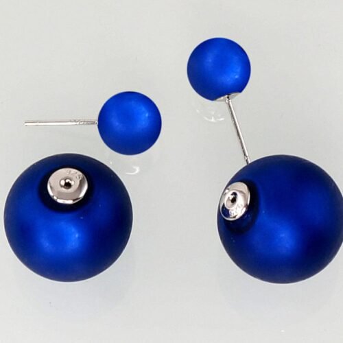 Alternative view of Silver stud earrings with Plastic