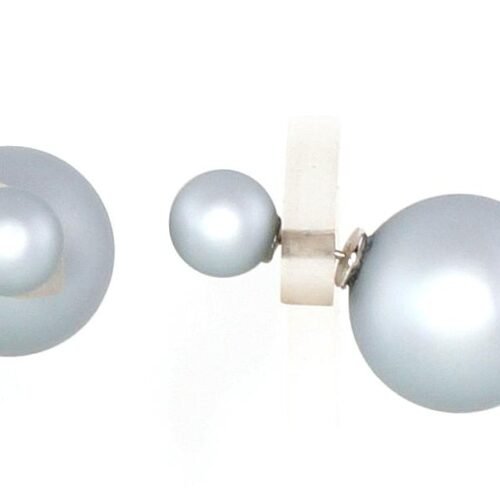 Silver stud earrings with Plastic