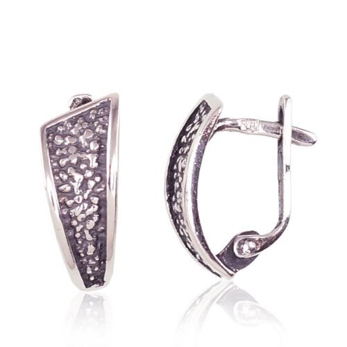 Silver earrings with 'english' lock