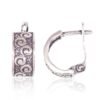 Silver earrings with 'english' lock