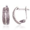Silver earrings with 'english' lock
