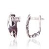 Silver earrings with 'english' lock