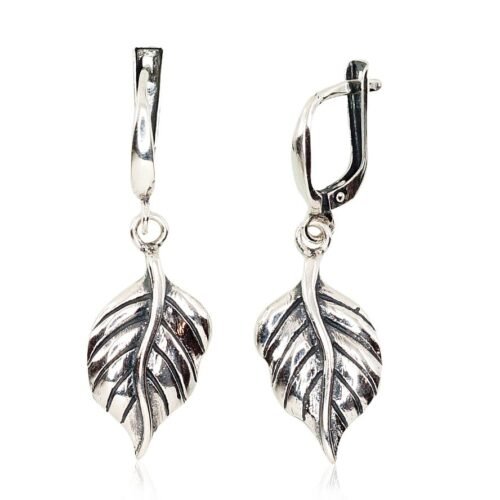 Silver earrings with 'english' lock