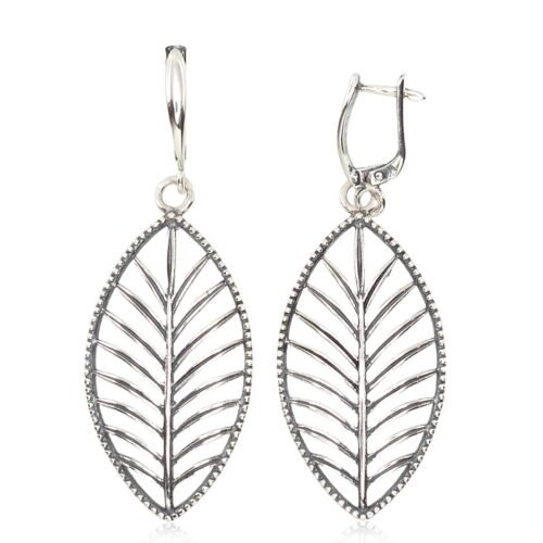 Silver earrings with 'english' lock