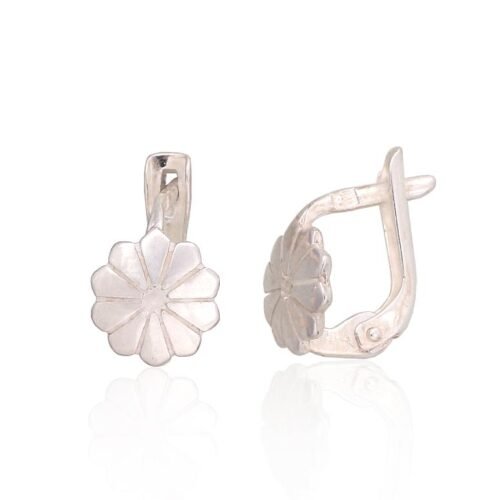 Silver earrings with 'english' lock
