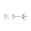 Silver stud earrings with Zirkons