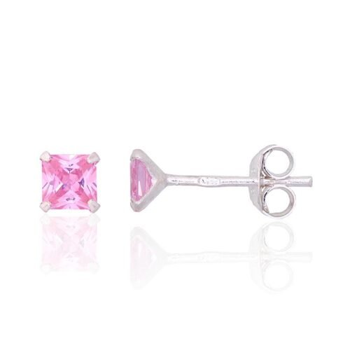 Silver stud earrings with Zirkons