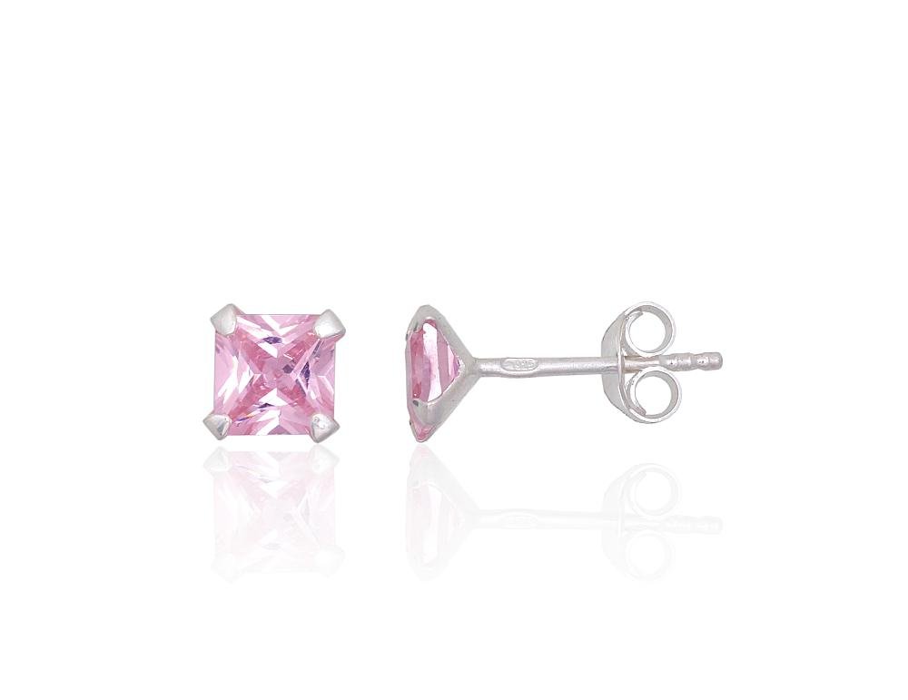 Silver stud earrings with Zirkons