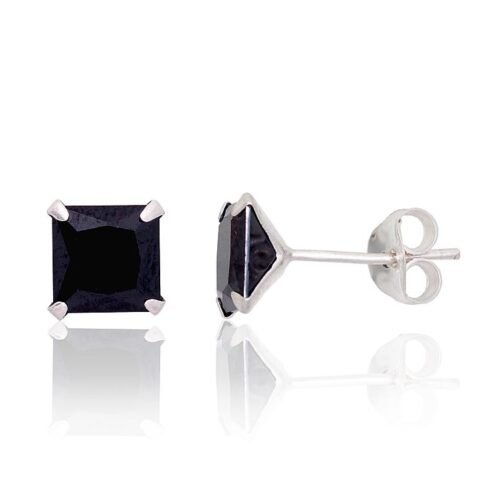 Silver stud earrings with Zirkons