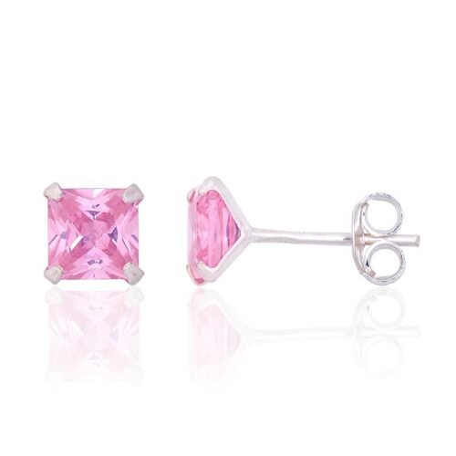 Silver stud earrings with Zirkons