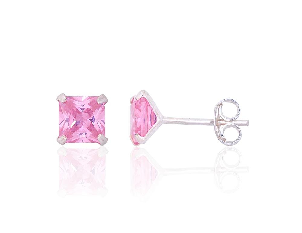 Silver stud earrings with Zirkons