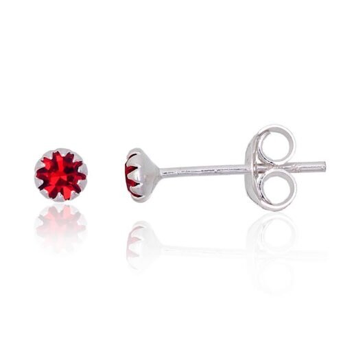 Silver stud earrings with Zirkons