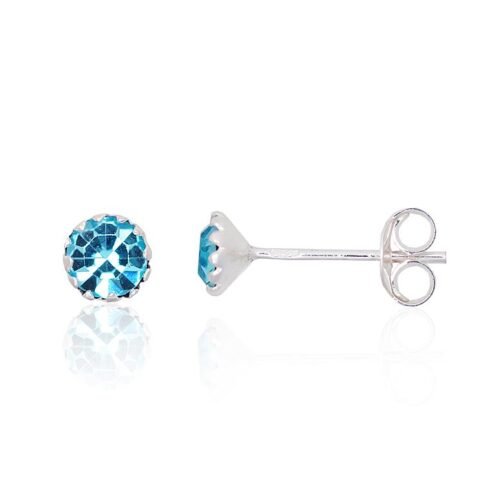 Silver stud earrings with Zirkons