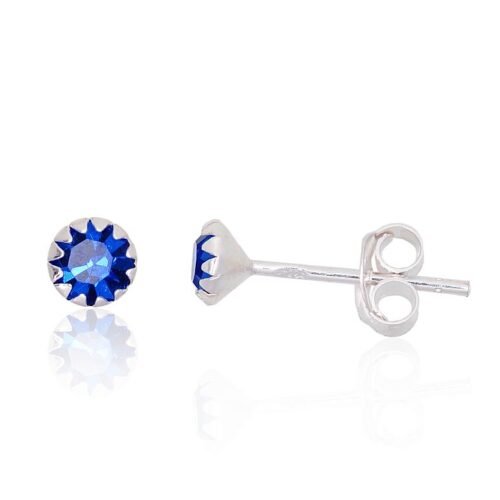 Silver stud earrings with Zirkons