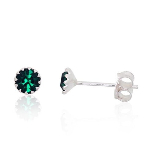 Silver stud earrings with Zirkons