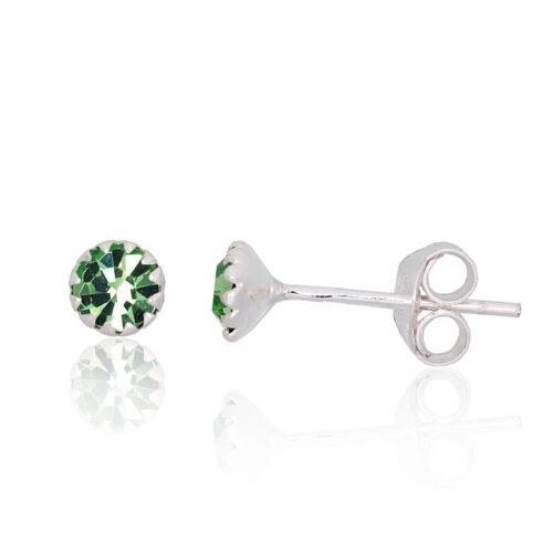 Silver stud earrings with Zirkons