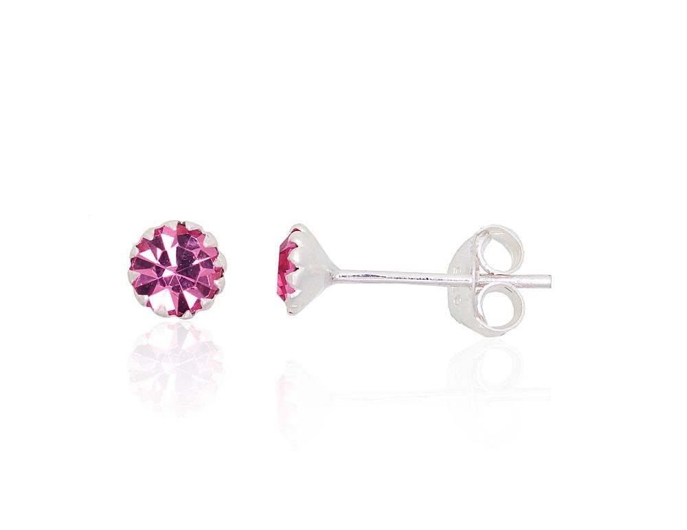 Silver stud earrings with Zirkons