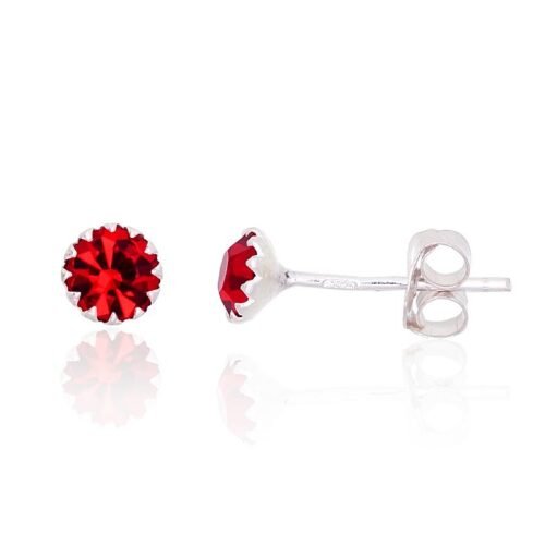 Silver stud earrings with Zirkons