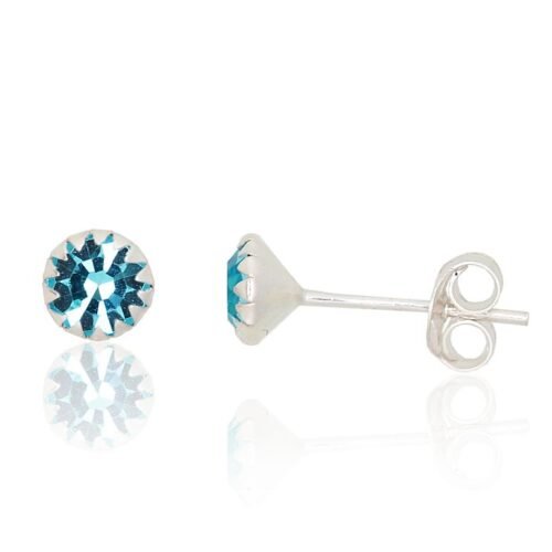 Silver stud earrings with Zirkons