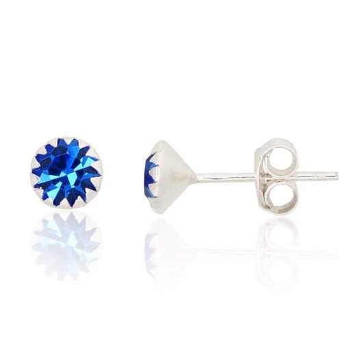 Silver stud earrings with Zirkons