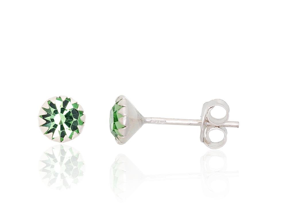 Silver stud earrings with Zirkons