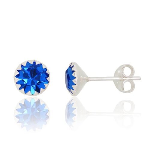 Silver stud earrings with Zirkons