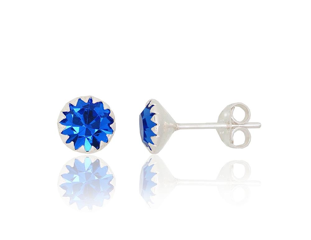 Silver stud earrings with Zirkons