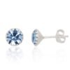 Silver stud earrings with Zirkons
